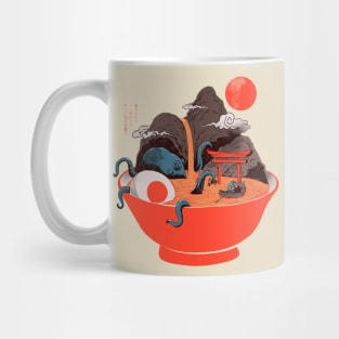 Ramen and Kraken Landscape Mug